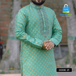 premium quality men's olive katan panjabi (copy)