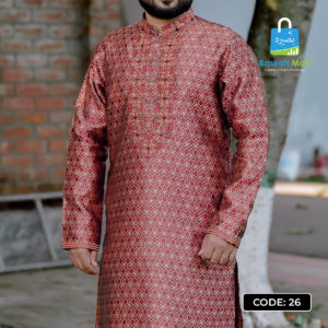 premium quality men's deep sky blue katan panjabi (copy)